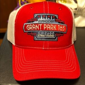 Nascar Grant Park 165 Red and White Hat